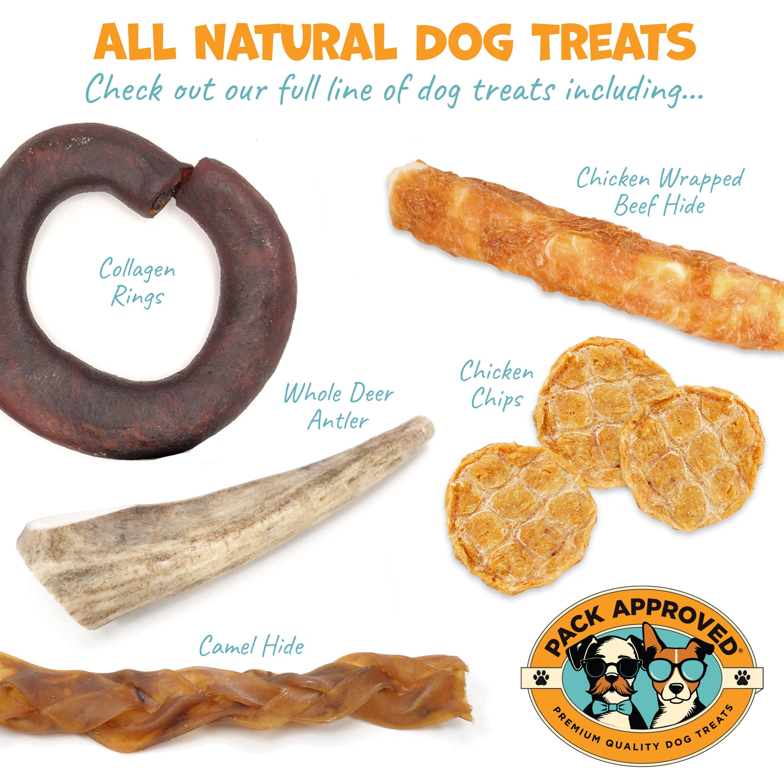 Pack Approved rollos de mejilla de res para perros, olor neutro.