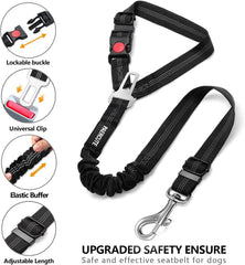 Paercute arnés para perro en coche, duradero y confiable.