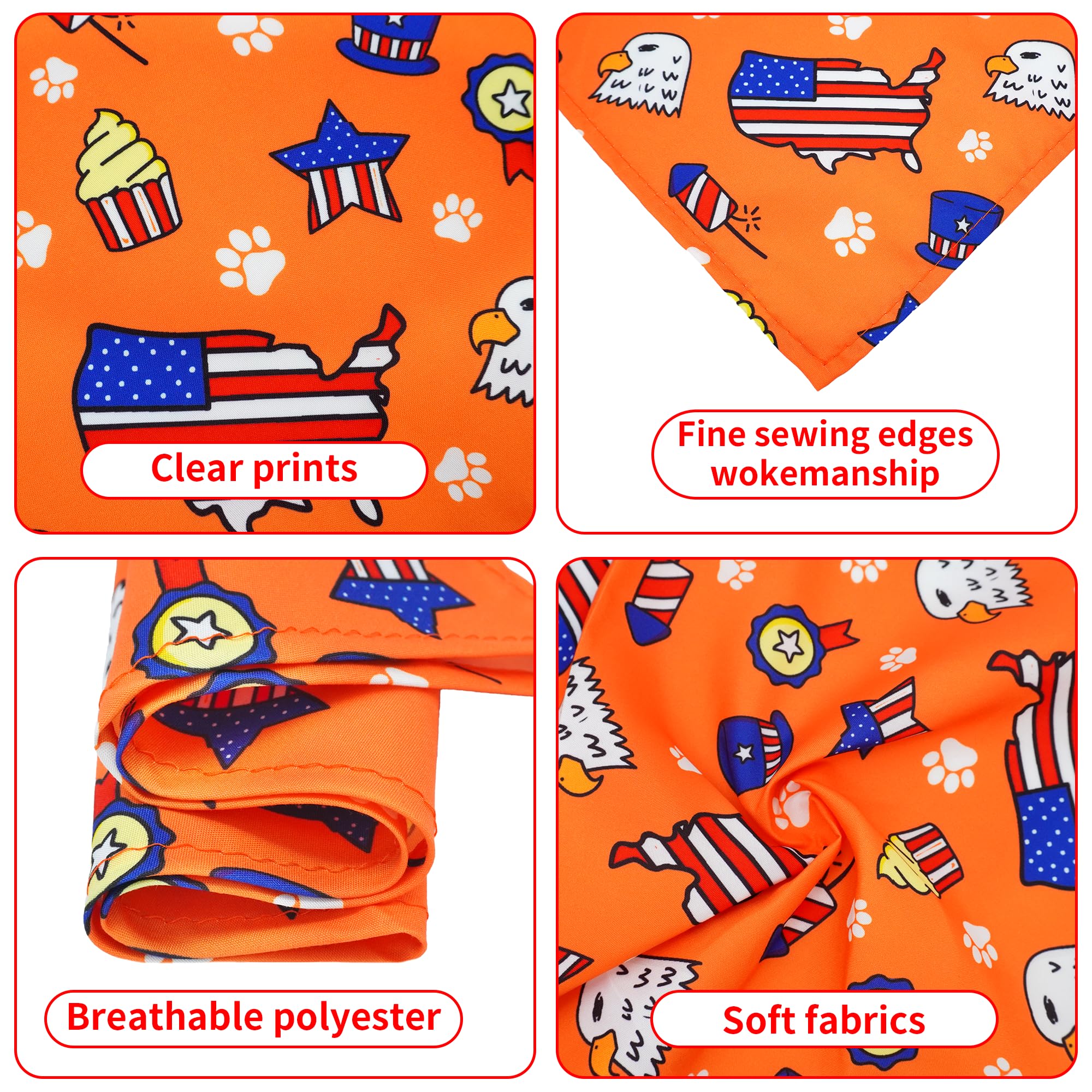 Bandana patriótica de Pai Sence para perro extra grande, perfecta para sesiones de fotos.
