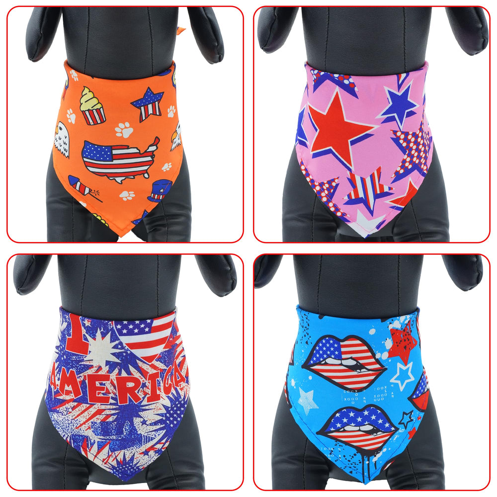Bandana con motivos USA de Pai Sence para perro, excelente como accesorio festivo.