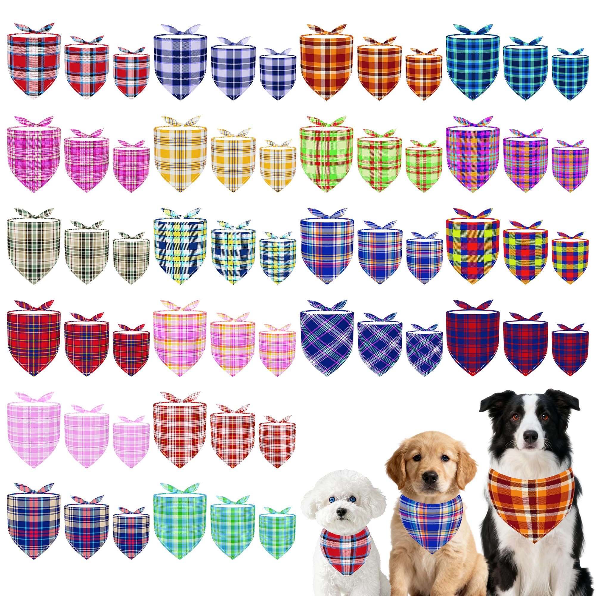 Bandana Pai Sence de cuadros tamaño S para perros pequeños