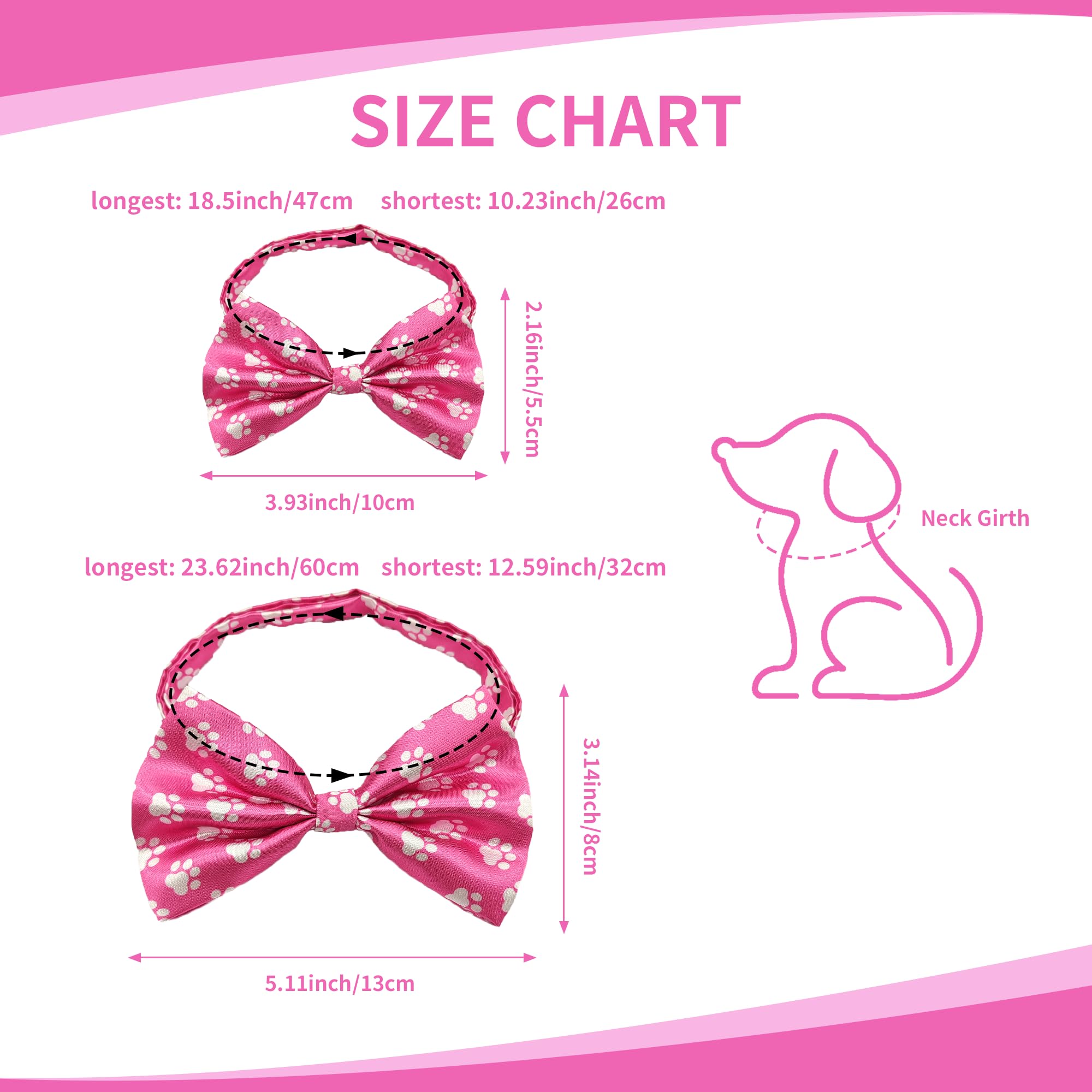 Pai Sence lazo ajustable con huellas, ideal para fiestas y cuidado de mascotas