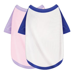 Paiaite camisa para perro bloque de color blanco, vista trasera estilosa