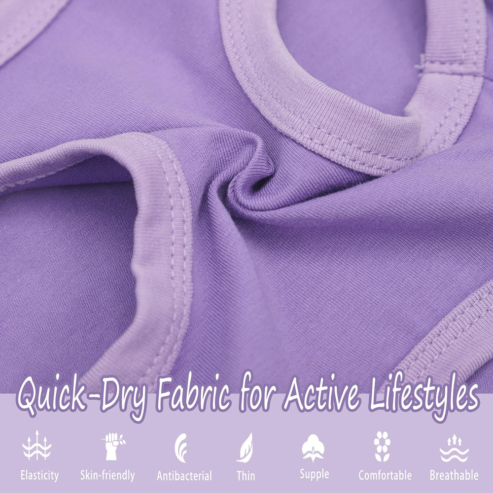Paiaite Camisa para Perro morado, diseño transpirable para días cálidos.