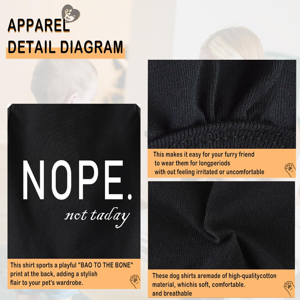 Paiaite: detalle grafico en camiseta canina de algodón negro