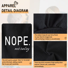 Paiaite: detalle grafico en camiseta canina de algodón negro