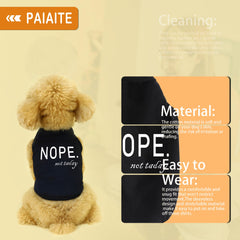 Paiaite: dibujo llamativo en camiseta canina de algodón negro
