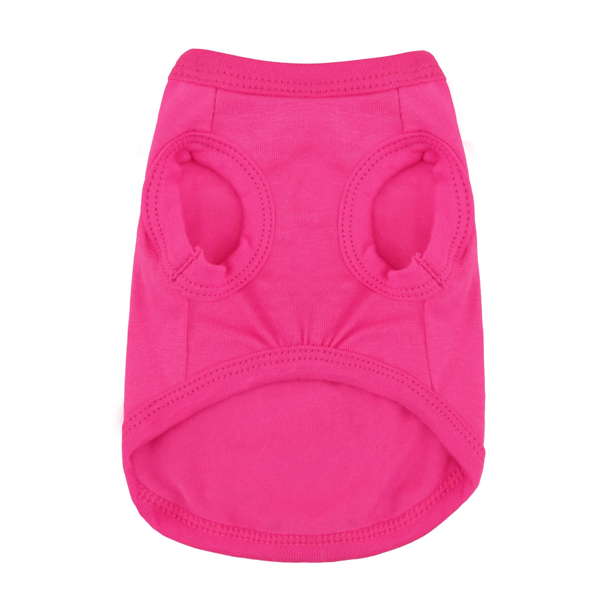 Paiaite camiseta canina algodón ligero, tono rosa intenso, cómodo para clima cálido