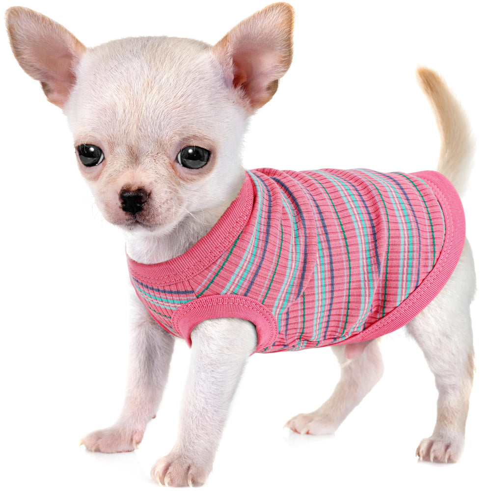 Paiaite Camiseta rosa para perros pequeños, vista general para uso diario cómodo