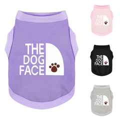 Paiaite camiseta para perro con cara de perro estampado, ideal para paseos con estilo.