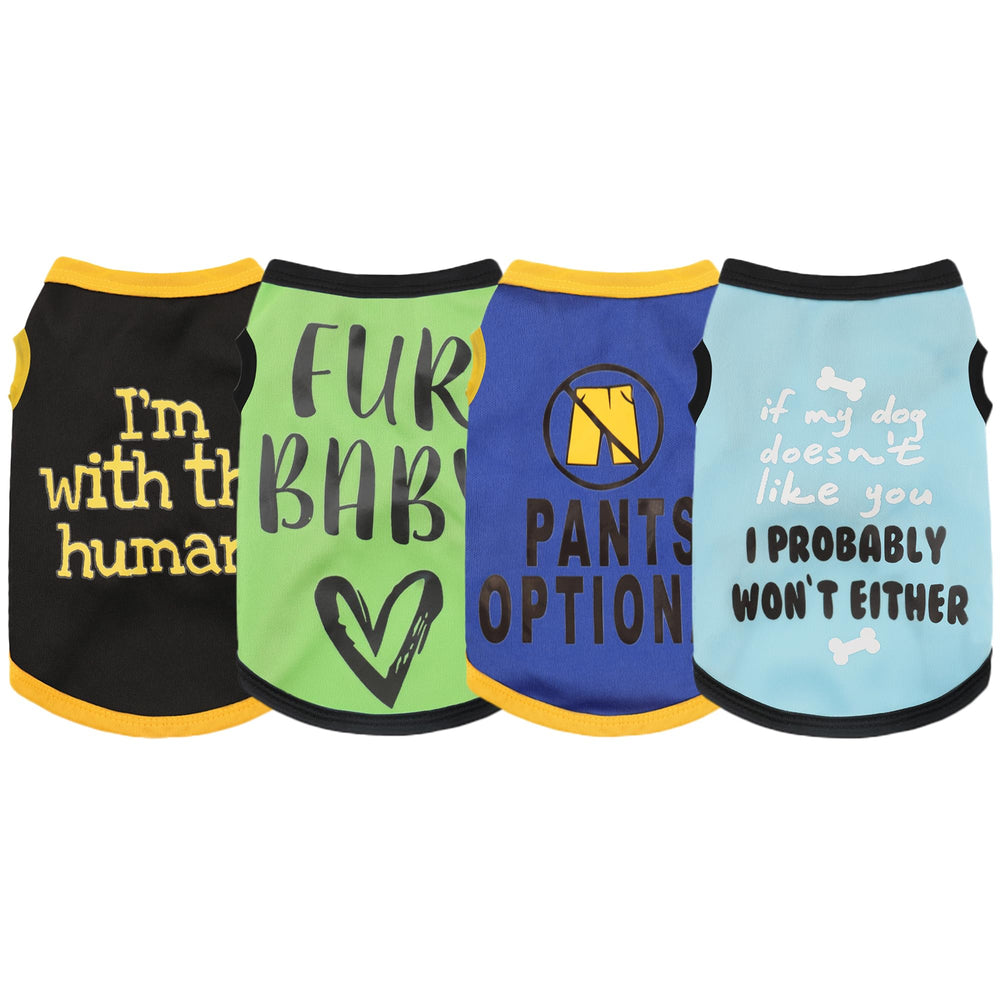 Paiaite camiseta con patrón divertido veraniego para perros, cómoda y transpirable.