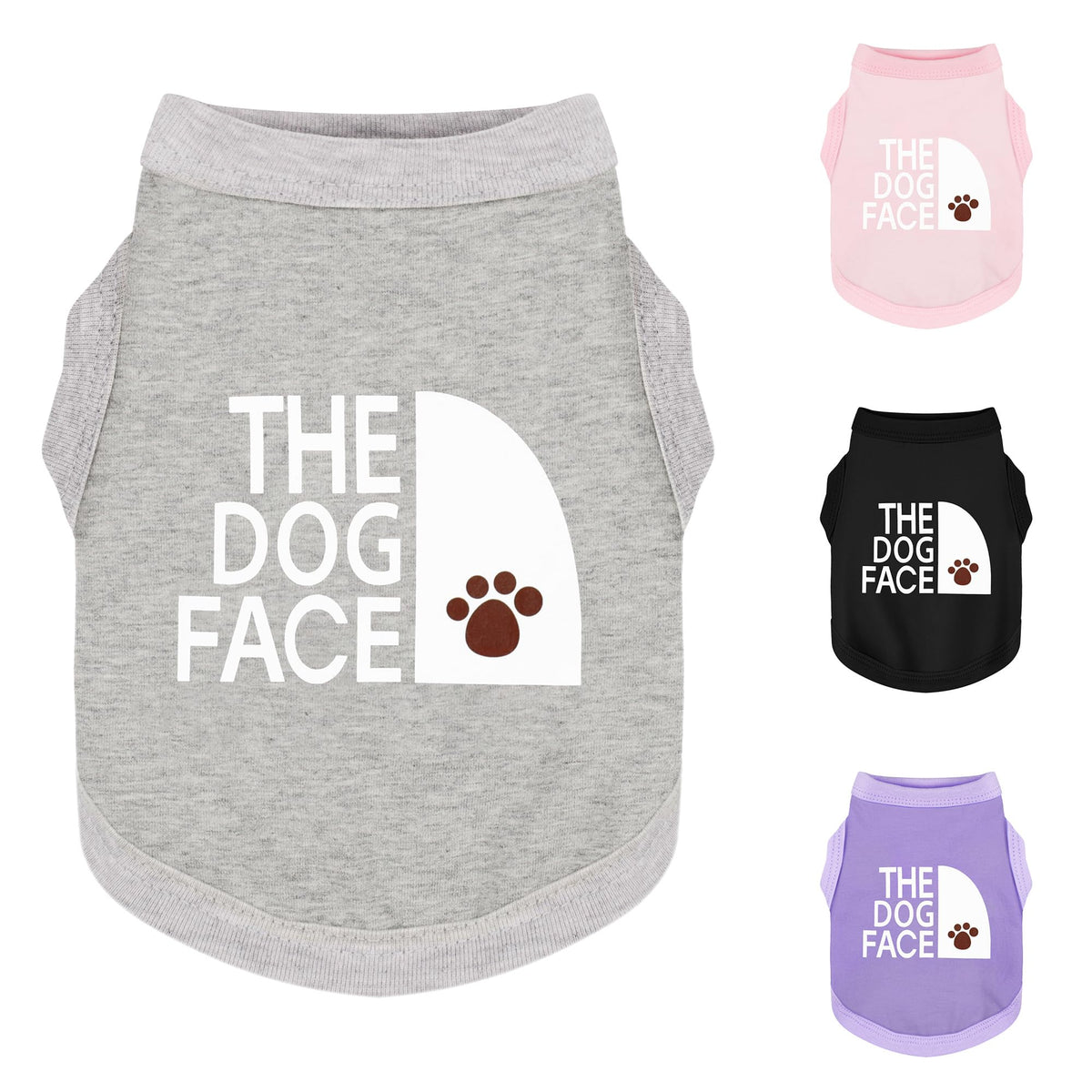 Paiaite camiseta perro, frente con cara del perro, ideal para paseos cómodos en días cálidos.