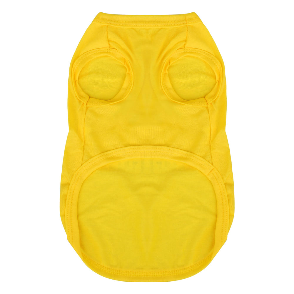 Paiaite camiseta de perro con lema para mamá en amarillo, ideal para salidas.