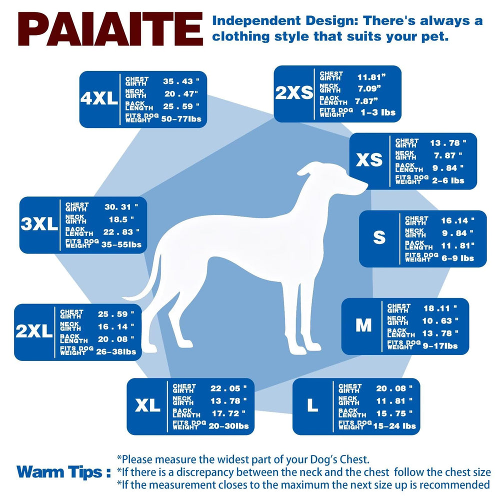 Camisetas Paiaite de colores vibrantes para perros, estilo y comodidad.