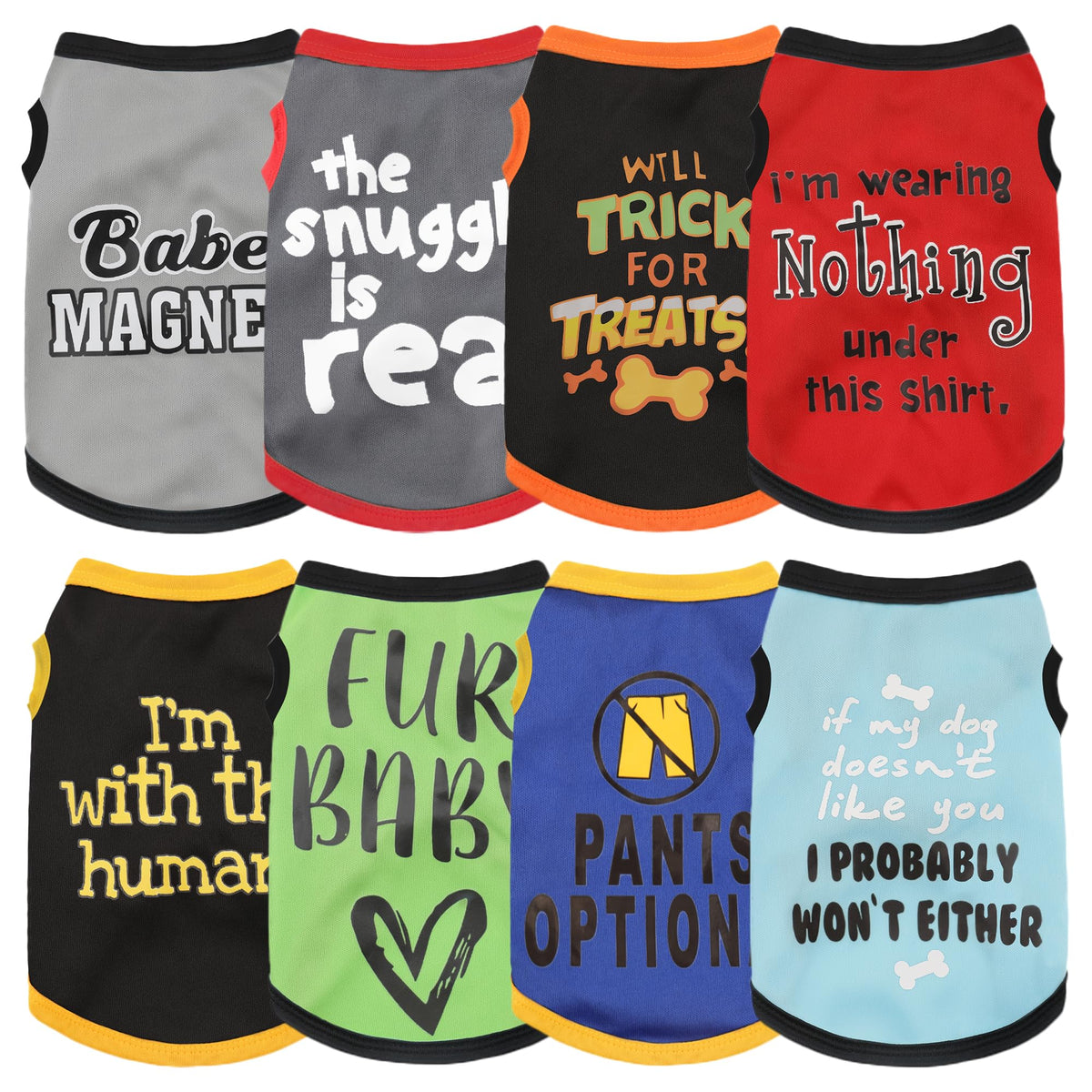 Paiaite camiseta para perro con estampado divertido, comodidad ligera para paseos de verano.