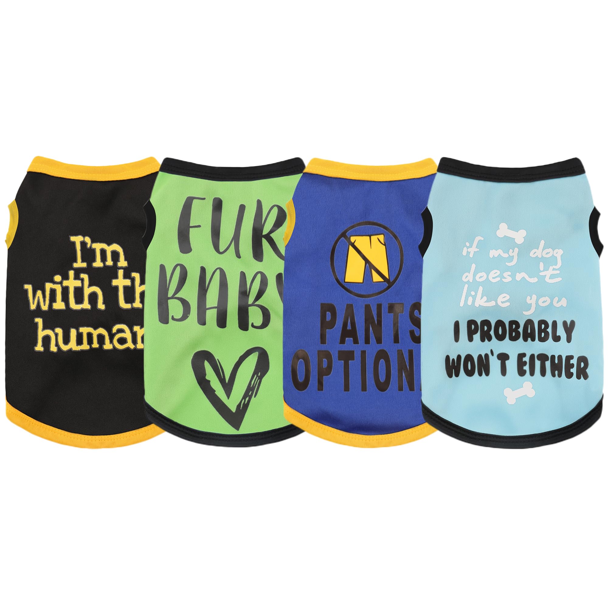 Paiaite camiseta para perro con patrones divertidos, ideal para verano y comodidad.