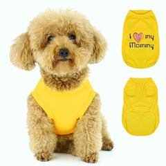 Paiaite chaleco para mascota sin mangas en amarillo, cómodo para paseos.