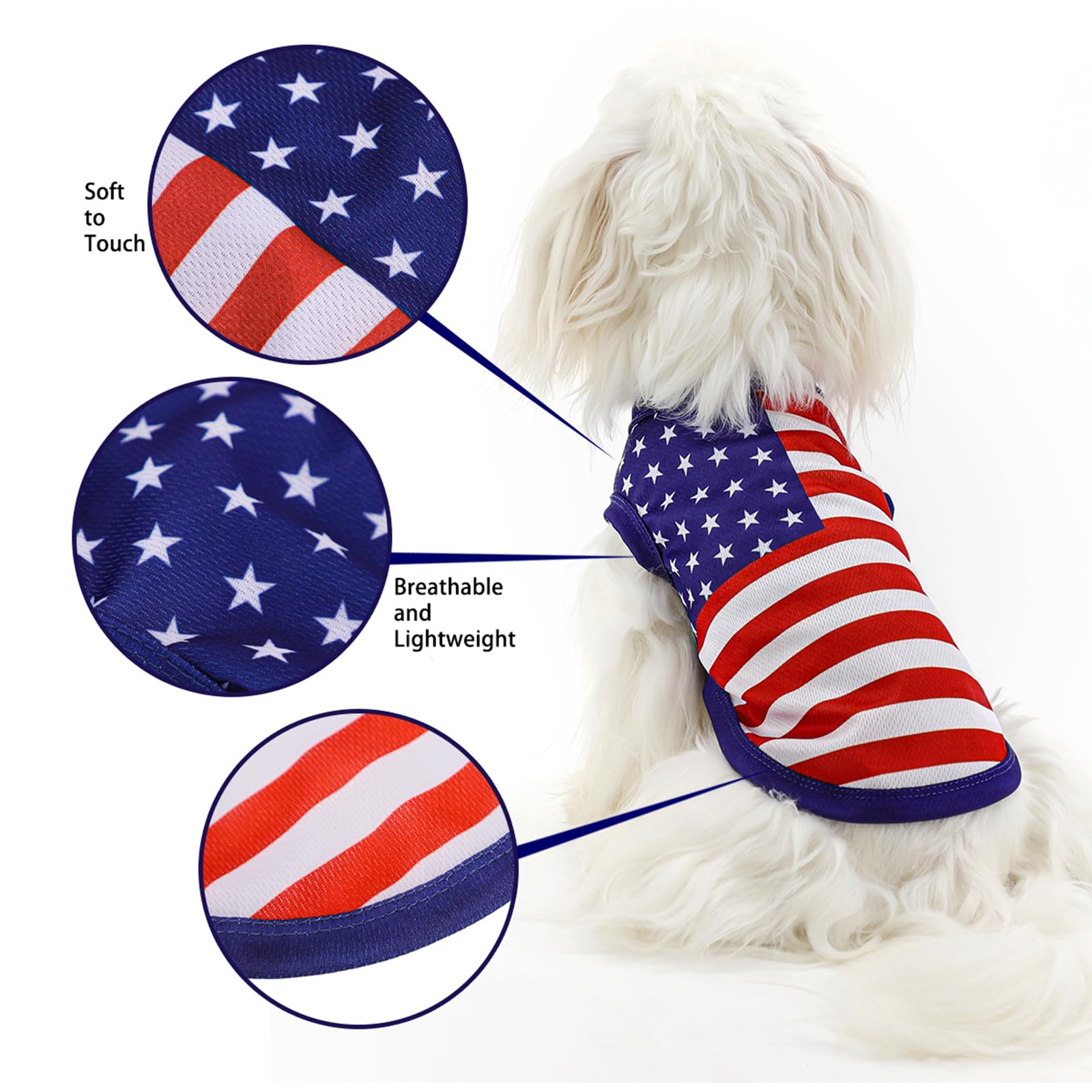 Paiaite chaleco para perro con bandera americana, uso diario con estilo.