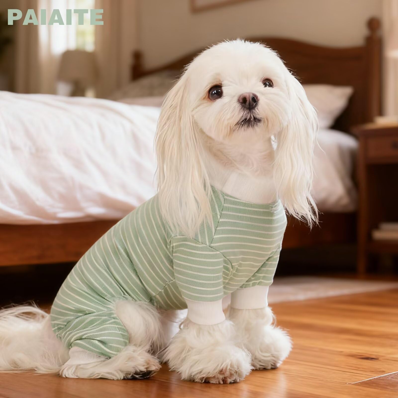 Pijama Paiaite para perro lavable a máquina, fácil de limpiar