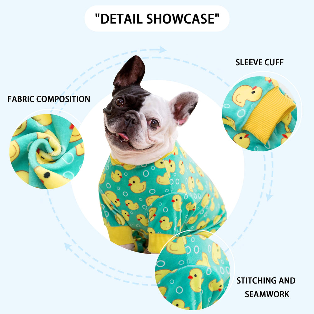 Paiaite pijama para perro, tejido elástico que facilita la movilidad nocturna.