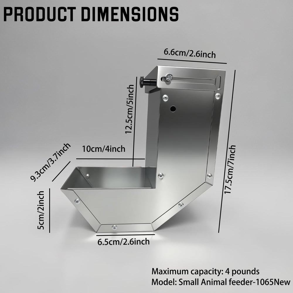 Paiaojia dimensiones 9,3x10x17,5 cm, tamaño compacto para jaula.