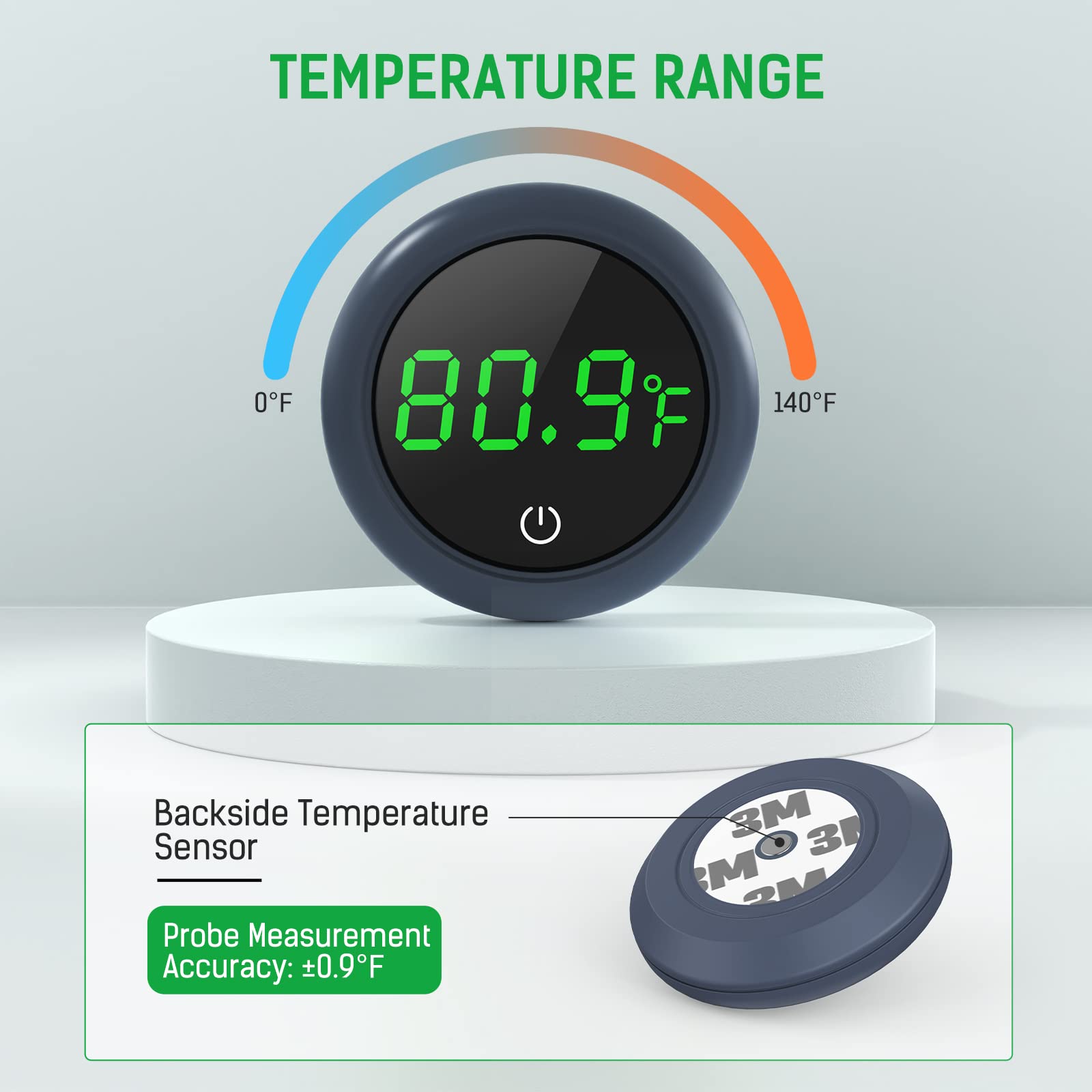 PAIZOO termómetro digital para acuario, lectura rápida de temperatura.