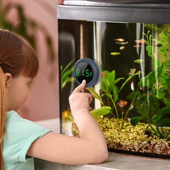 PAIZOO termómetro digital para acuario sin cables, instalación exterior ordenada.