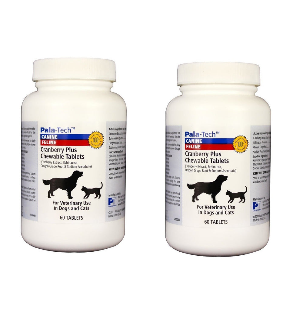 Pala Tech Cranberry Plus frente del empaque, apoyo urinario potencial para mascotas.