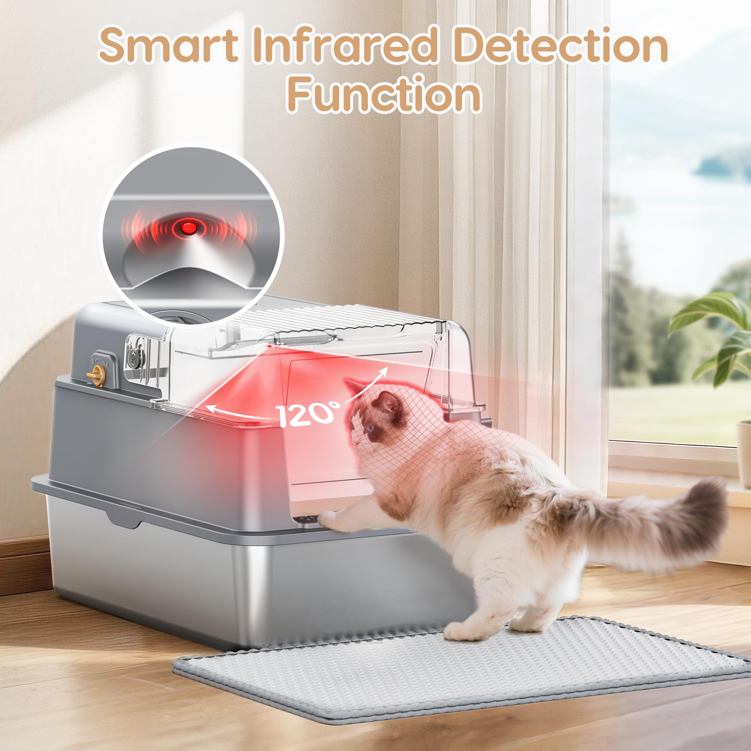 PalNests L7 Ultra: control de olores con sensores que se activan tras la salida.