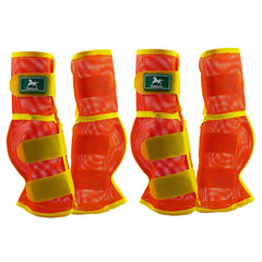Paloura botas caballo aireadas frente para piernas frescas durante el verano.