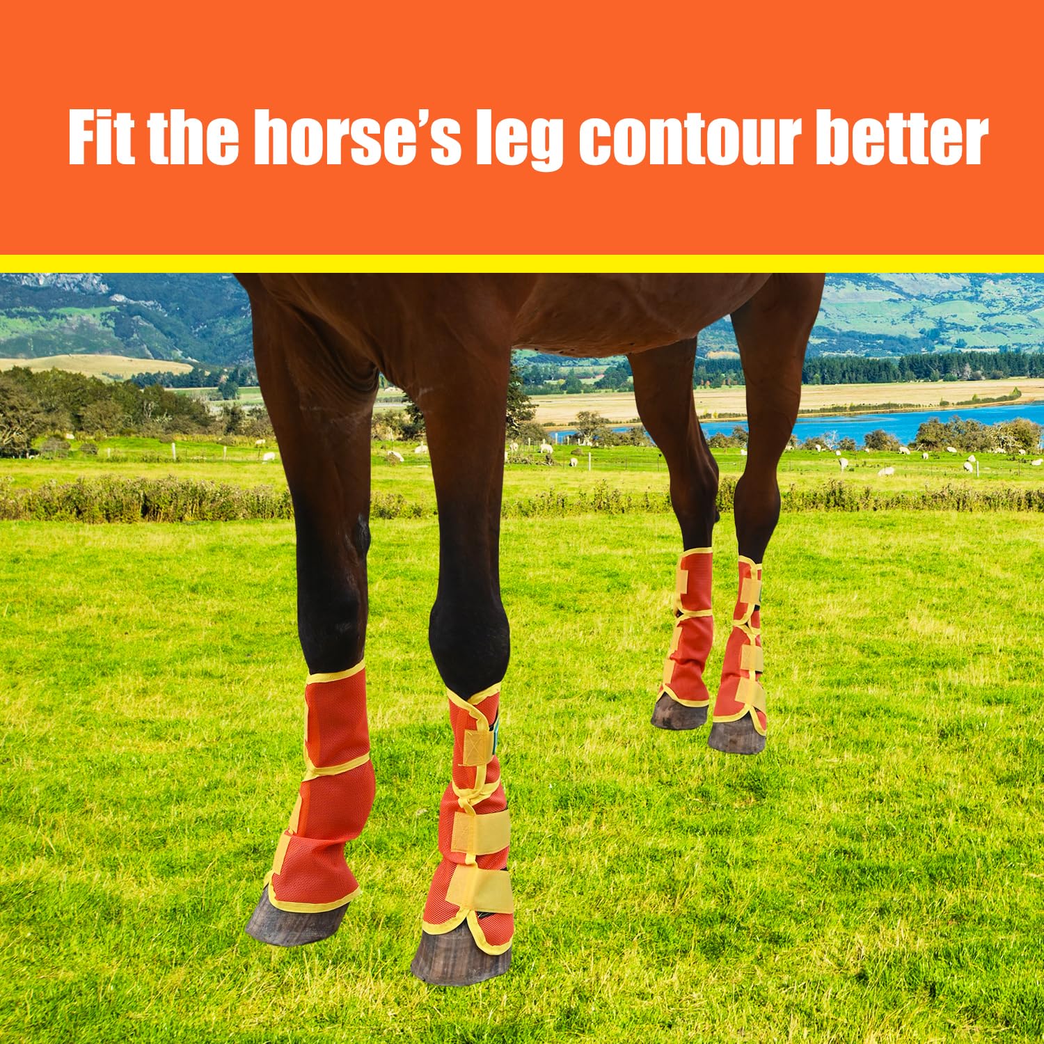 Paloura botas caballo color naranja con estilo y alta visibilidad.