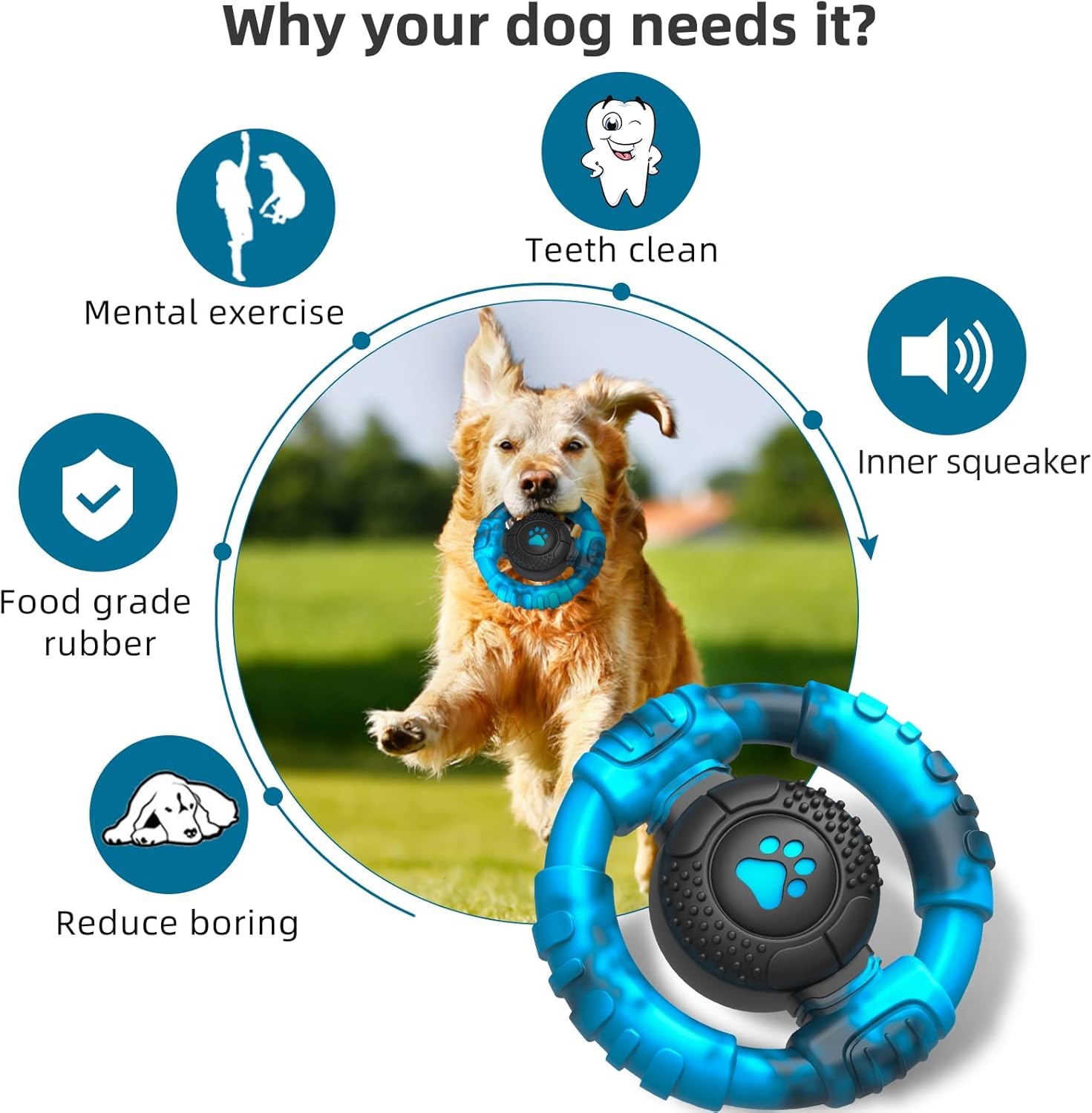 Pamlulu Juguete para interior y exterior, mantiene a tu perro entretenido.