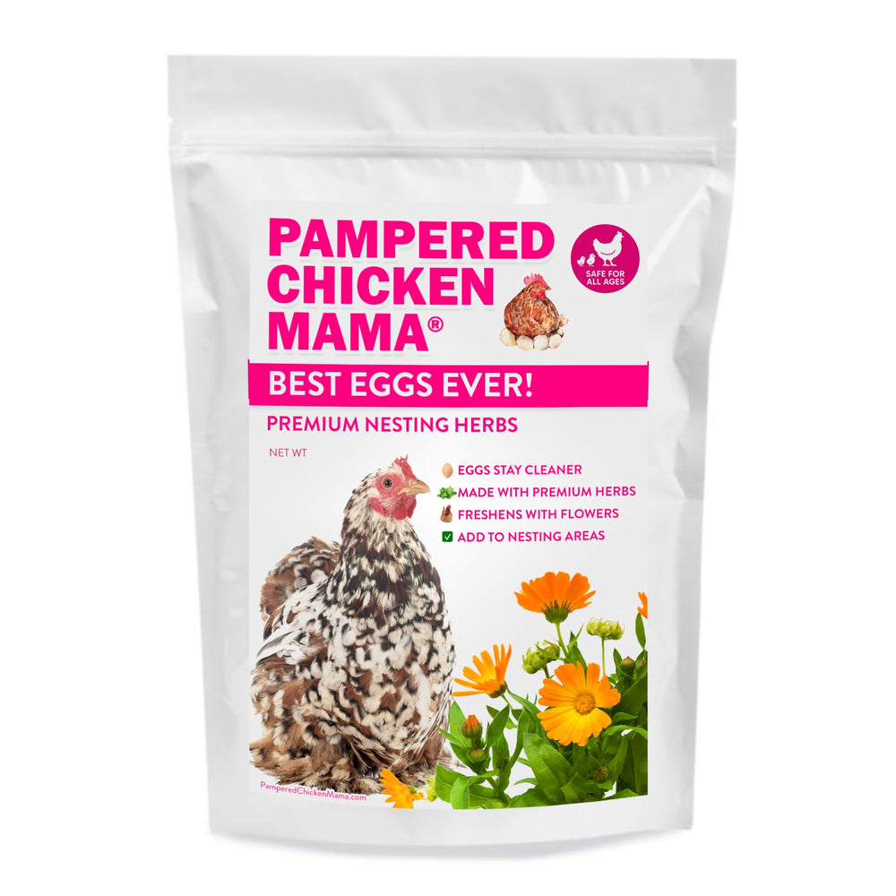 Pampered Chicken Mama: envase de 20 oz para dosificar fácilmente en el gallinero.