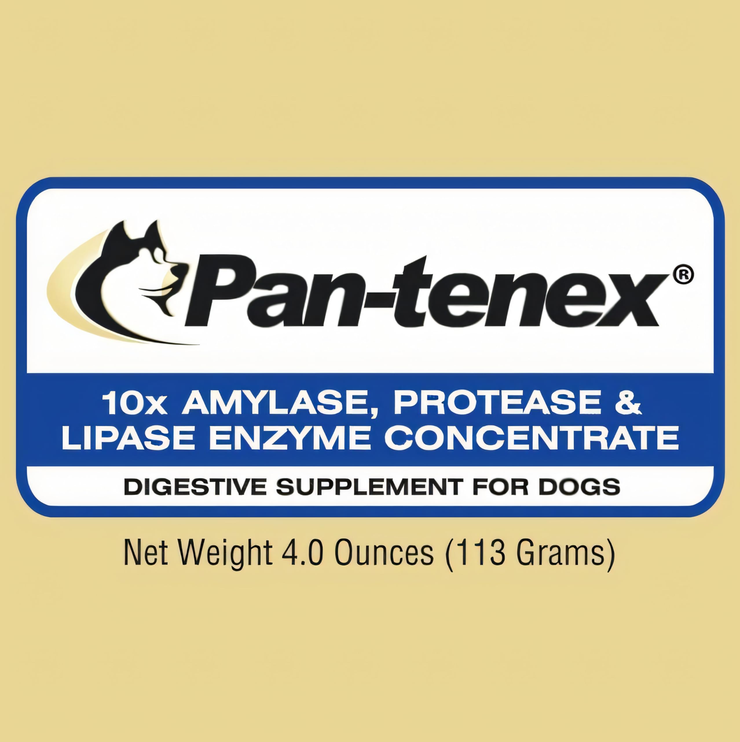 Pan-tenex enzimas pancreáticas porcinas para apoyar la digestión de perros.