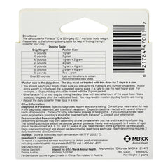 Panacur C, contenido en sobres, tres dosis de 1 g para perros.