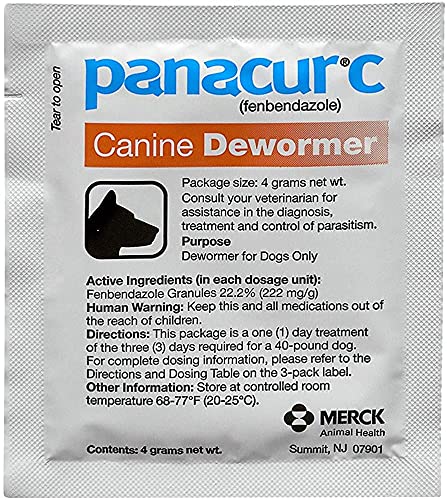 Panacur C: paquete de tres dosis para perros, solución práctica