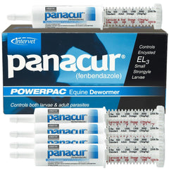 Panacur Powerpac, conjunto de 5 jeringas de 57 g, tratamiento práctico para helmintos equinos.