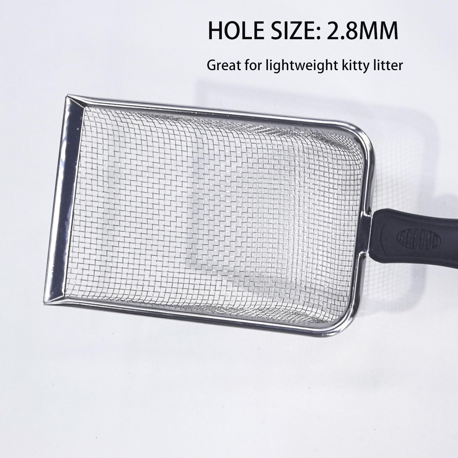 PANDAAR asa ergonómica del colador en acero inoxidable para uso cómodo