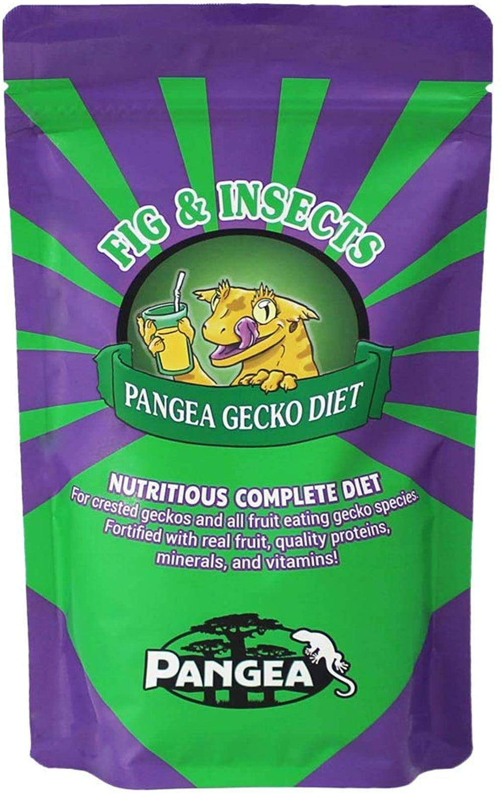 Pangea Dieta para geckos, higos e insectos, mezcla proteica para comer.