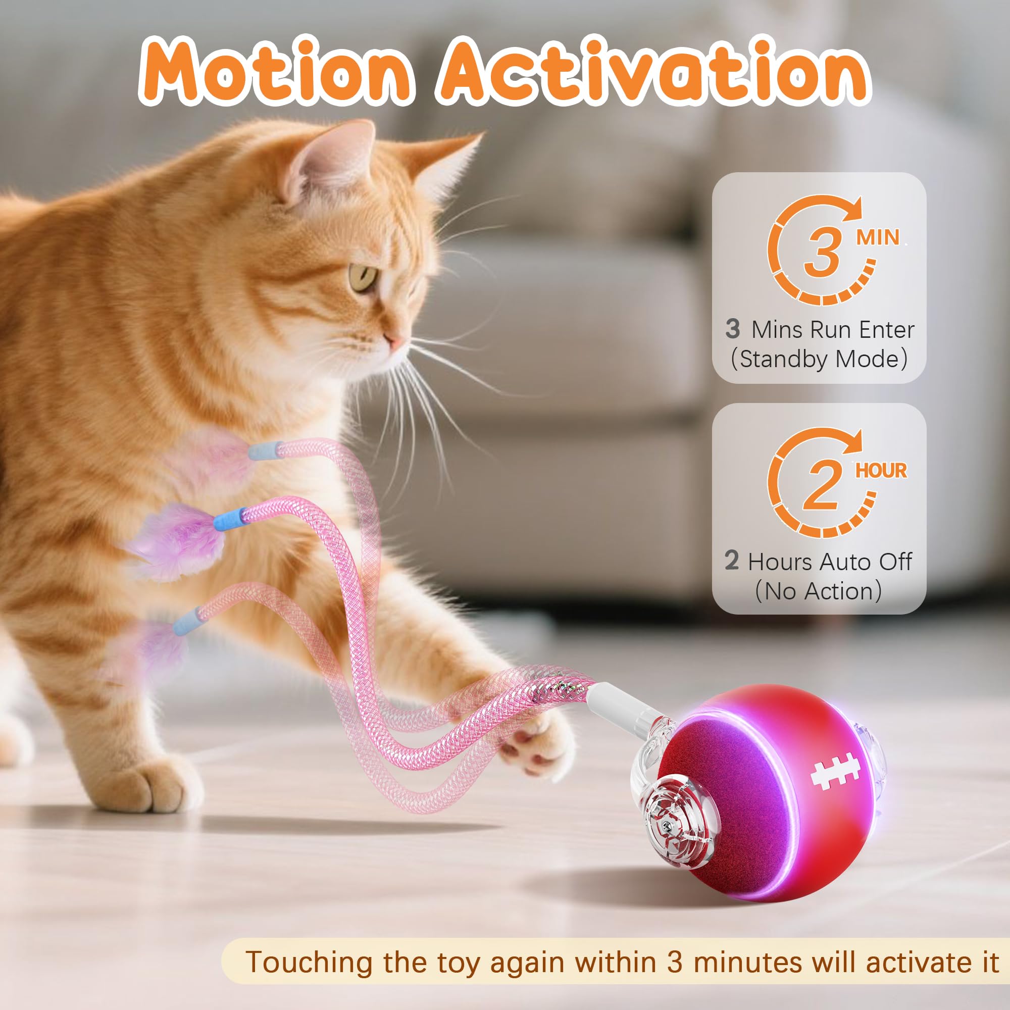 PANRIO Bola movimientos aleatorios mantiene curiosidad de gatos