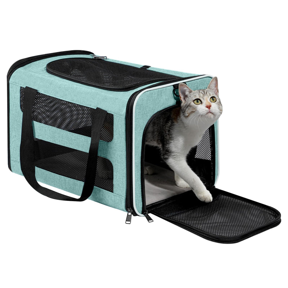 Transportín PAPZER para gatos medianos, espacio cómodo para moverse.