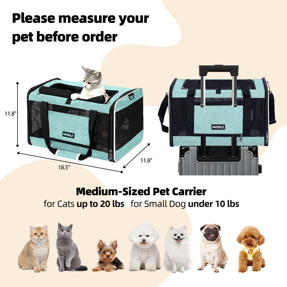 PAPZER transportín para perros pequeños, ideal para viajes en coche.