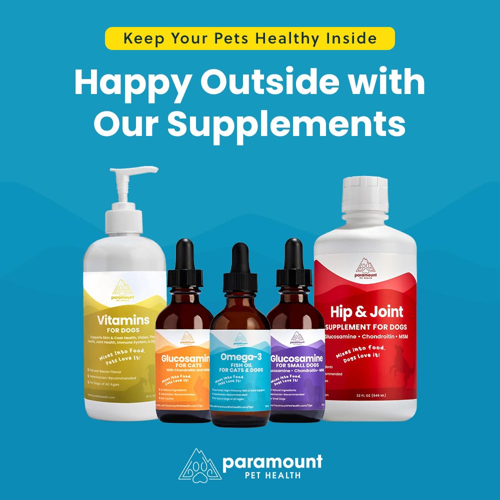 Paramount Glucosamina para gatos, absorción rápida para beneficios eficientes.
