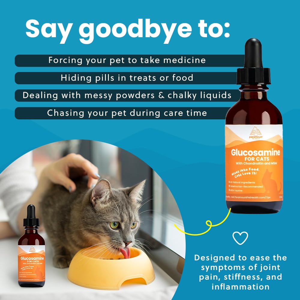 Paramount Glucosamina para gatos de edad avanzada, apoyo diario.