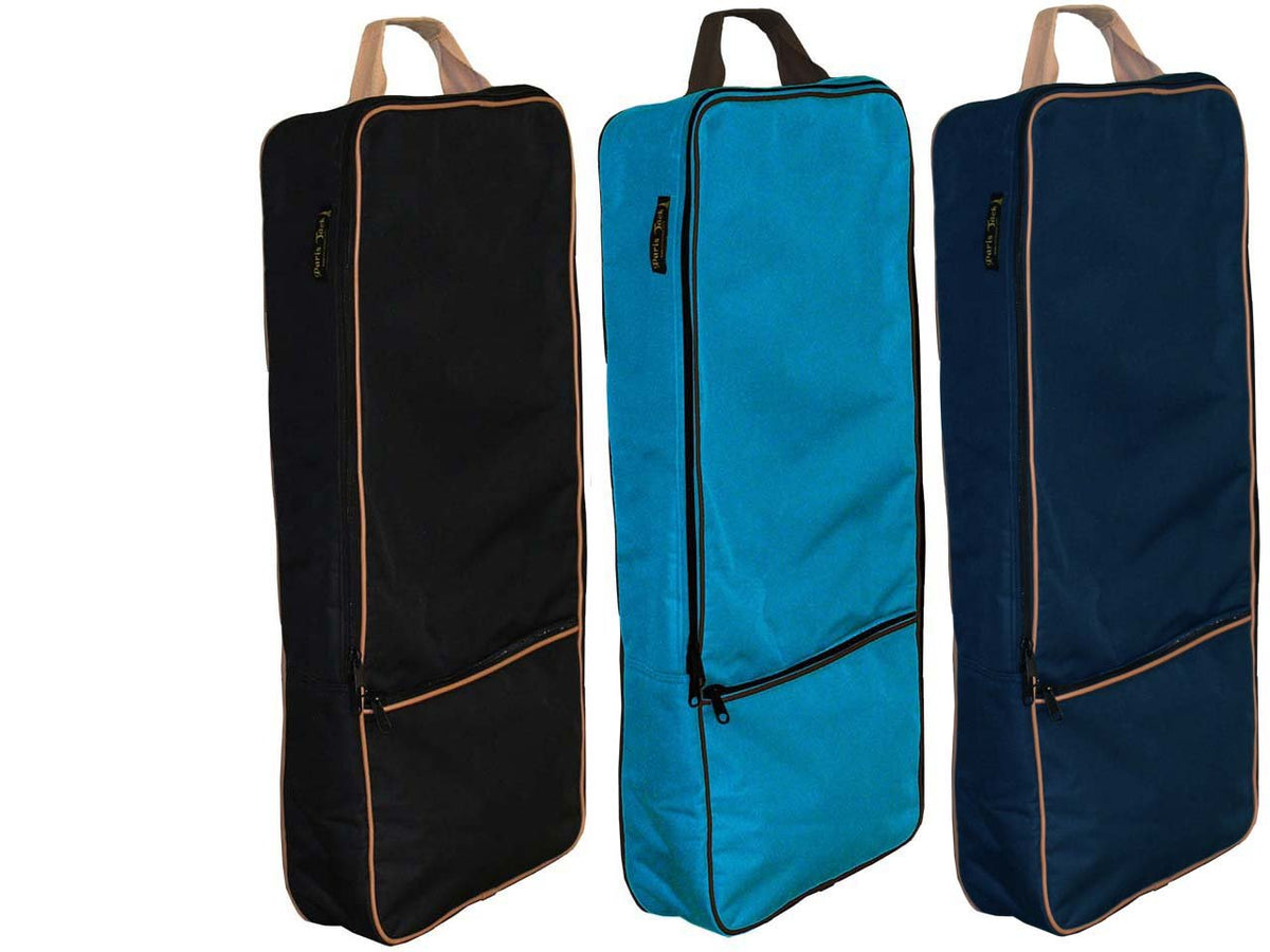 Paris Tack funda porta bridas frontal abierta, acolchada para transporte seguro.