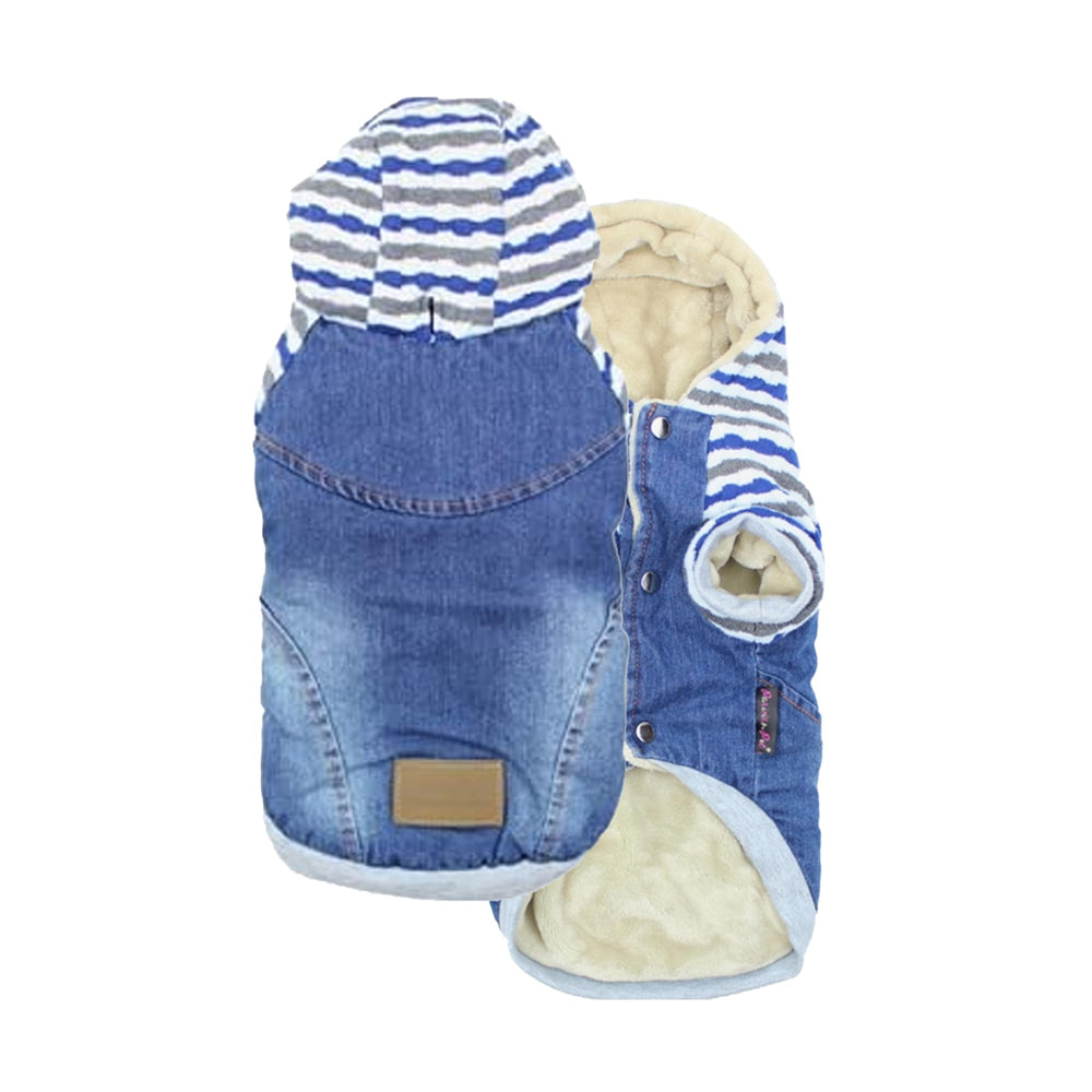 Parisian Pet Basic Dog Hoodie agujero para correa, facilita paseos sin quitarse la sudadera.