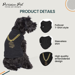 Camiseta Parisian Pet de algodón 100%, suave para piel sensible.