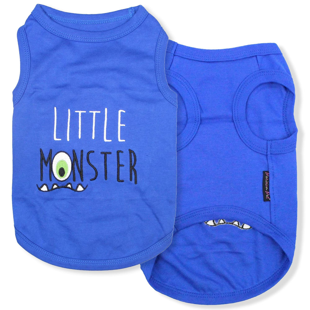 Camiseta Parisian Pet para perros grandes con texto-monstruo-pequeño y diseño amigable