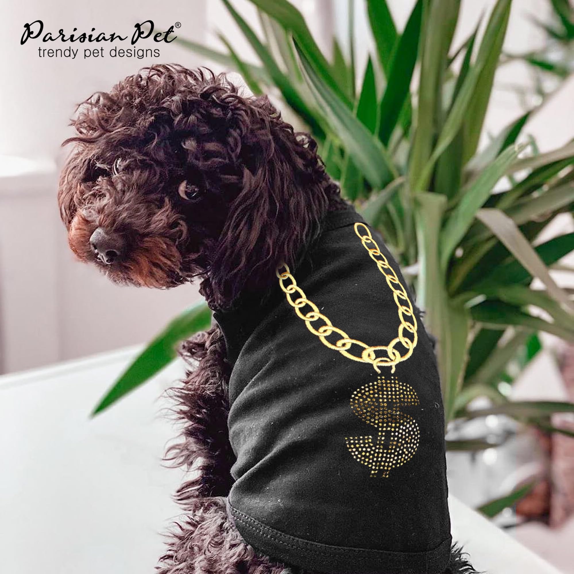Camiseta Parisian Pet tipo pullover, fácil de poner y quitar.