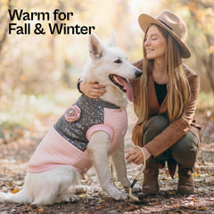 Chaqueta navidad Parisian Pet para perro rosa, tejido felpa suave para confort diario